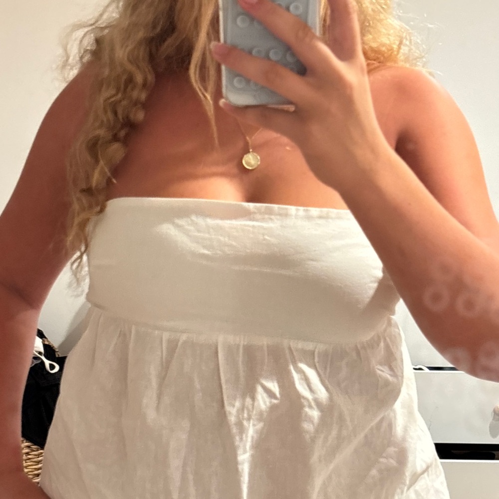 Princess Polly White Strapless Top